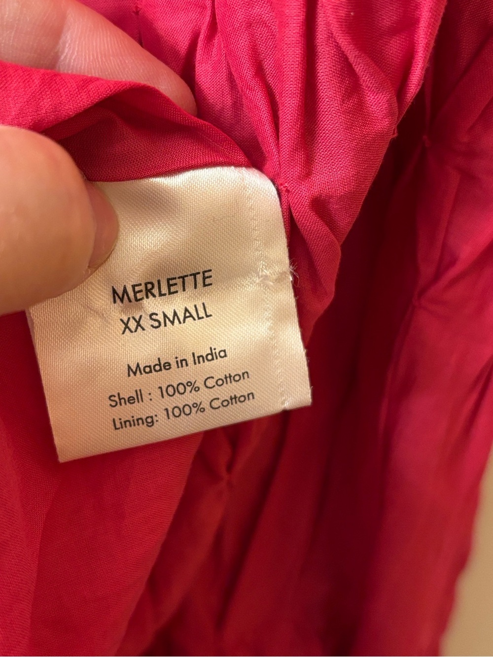 MERLETTE $495 • 17” Pit to Pit • Mabel Smocked Midi Dress Black Tie Straps NEW - Picture 5 of 8